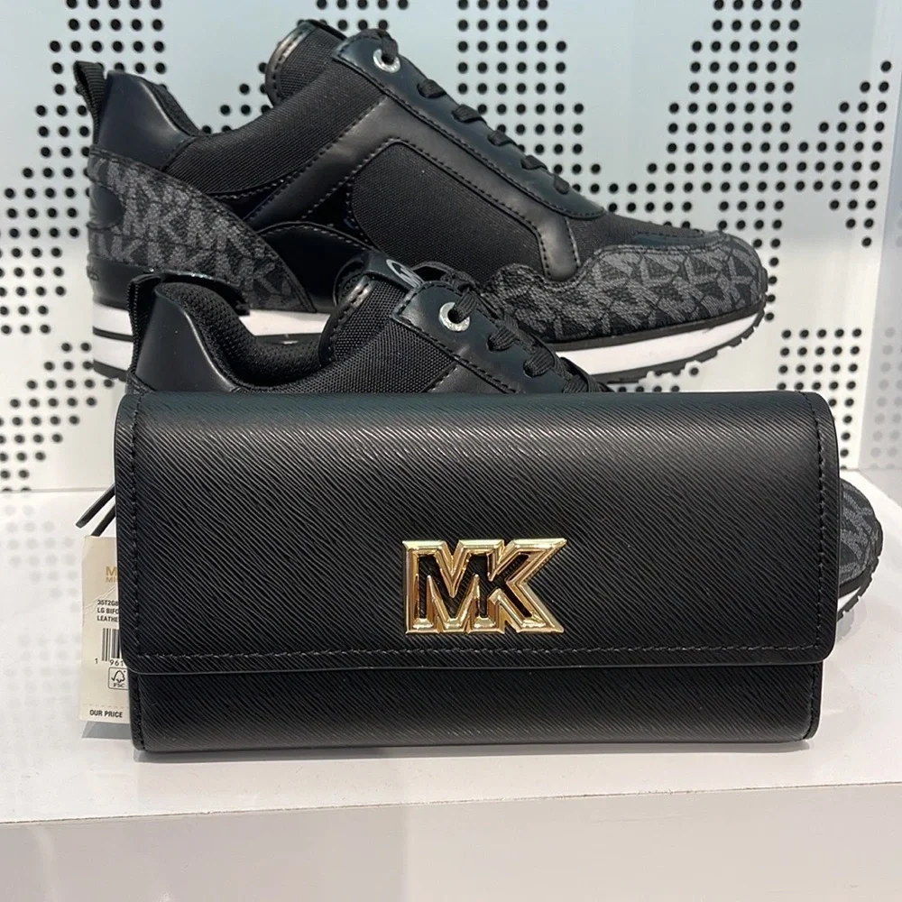 Michael Kors Mimi Large Saffiano Leather Bi-Fold Continental Wallet
Black 
NWT - Picture 7 of 16